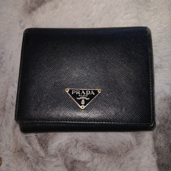 Prada steffiano black leather wallet - Picture 1 of 8